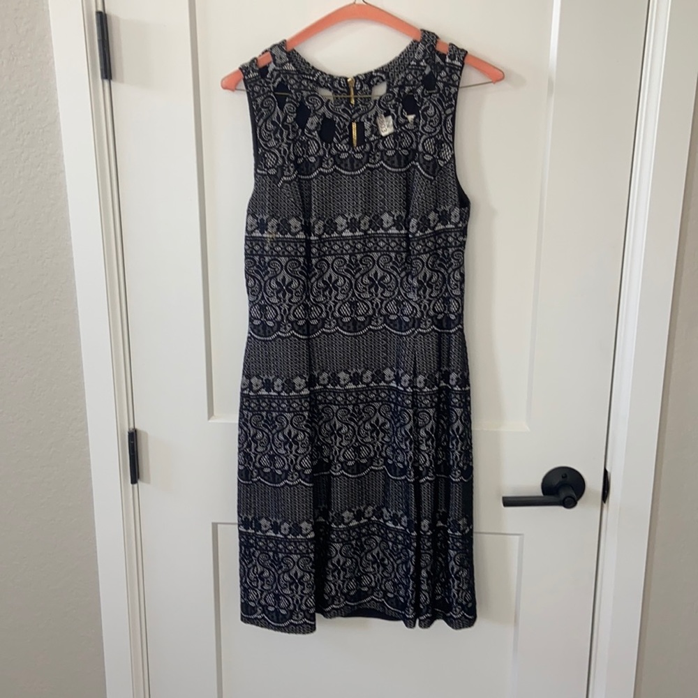 Eliza J black & white lace dress